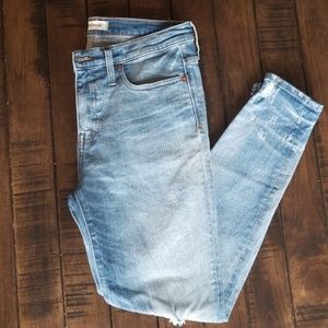 Madewell 9" High-Rise Skinny Jeans: Destructed